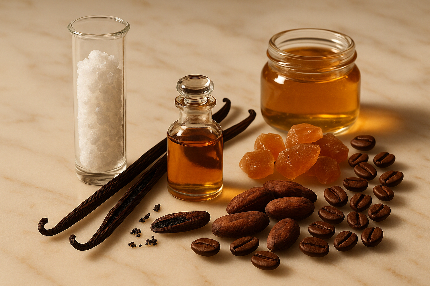  Give ingredient image of this musk, vanilla, and a gourmand accord
